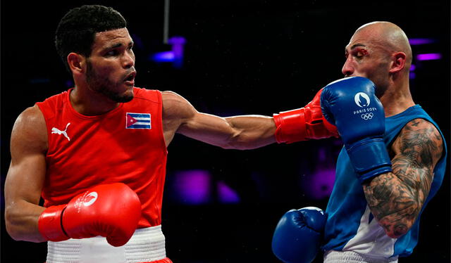 Erislandy Álvarez tuvo una victoria contundente sobre Lasha Guruli en la semifinal. Foto: AFP   