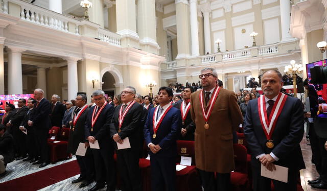 The Attorney General, Juan Carlos Villena, and various authorities participated in the ceremony for the day of the judge   