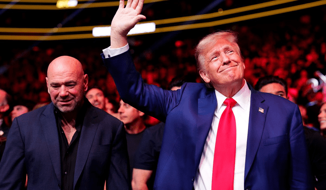  Donald Trump ha sido captado en varias ocasiones acudiendo a eventos de la UFC. Foto: MMA Fighting   