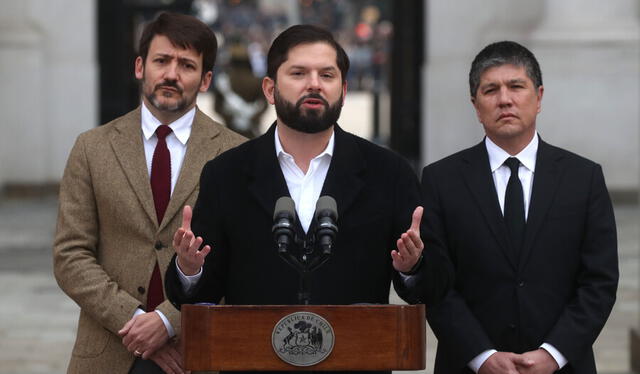 Boric en conferencia afirmó que no reconoce el gobierno de Maduro. Foto: EFE   