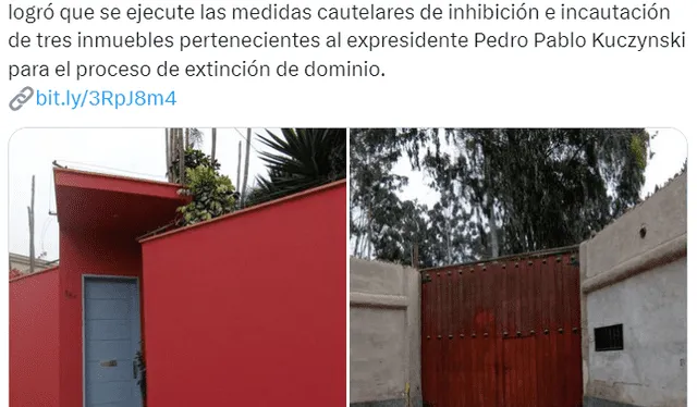 The seizure and dispossession of the properties announced by the prosecution was left without effect by the Superior Court of Appeals The seizure and dispossession of the properties announced by the prosecution was left without effect by the Superior Court of Appeals