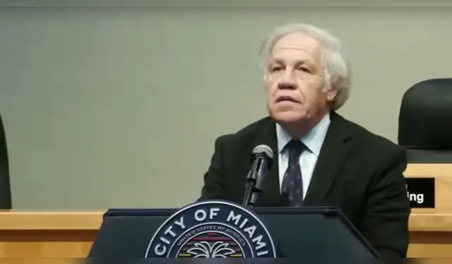 Luis Almagro declaró que ha llegado "la hora de la justicia" y que es momento de que la fiscalía de la Corte Penal Internacional proceda con la "imputación de cargos". Foto: captura NTN24/YouTube   