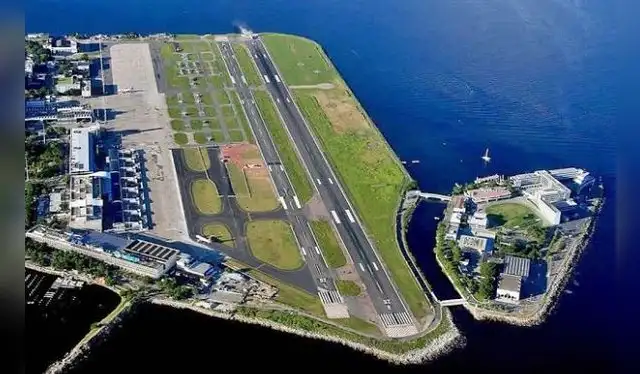  Aeropuerto Santos Domunt ee encuentra ubicado en la Bahía de Guanabara en Río de Janeiro. Foto: AeroLatinNews.   