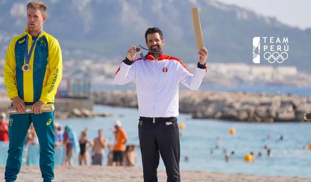  Stefano Peschiera es el único peruano que obtuvo una medalla en París 2024. Foto: AFP.   