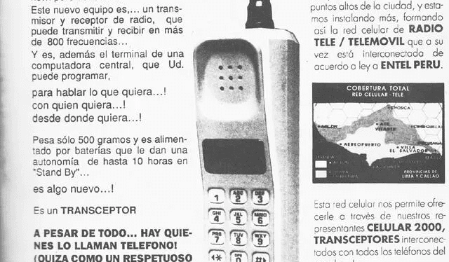 Así era la publicidad de los teléfonos en el año 2000. Foto: Peru30 - WordPress.com   