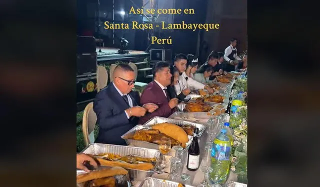 ¡Apoteósico! Cena en matrimonio. Foto: TikTok    