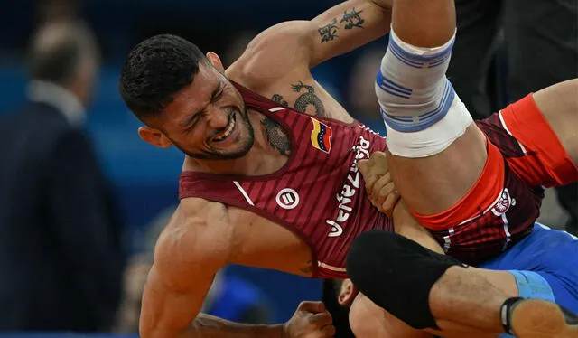 Raiber Rodríguez perdió la final por la medalla de bronce en los 60 kg de lucha grecorromana. Foto: AFP   