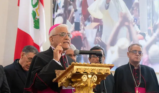 Monseñor Miguel Cabrejos hace un llamado a tomar acciones constitucionales para lograr la nulidad de la ley de impunidad. Crédito CEP   