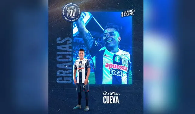 Anuncio de Alianza Lima, despidiendo a Christian Cueva. Foto: Alianza Lima/ Facebook   