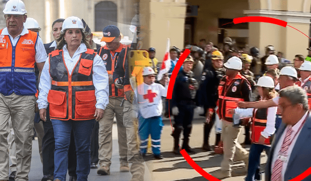 En simulacro de sismo, con sirenas buscaron que no se oyeran pifias a presidenta Boluarte. ( Foto: composición de LR, Latina, Presidencia)   