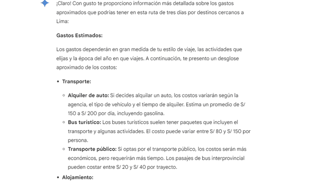  Puedes solicitar a la IA de Google que te proporcione información más puntual. Foto: Captura.   