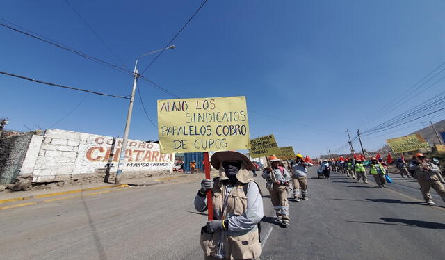  Trabajadores demandan control de mafias en la construcción. Foto: Leonela Aquino LR    