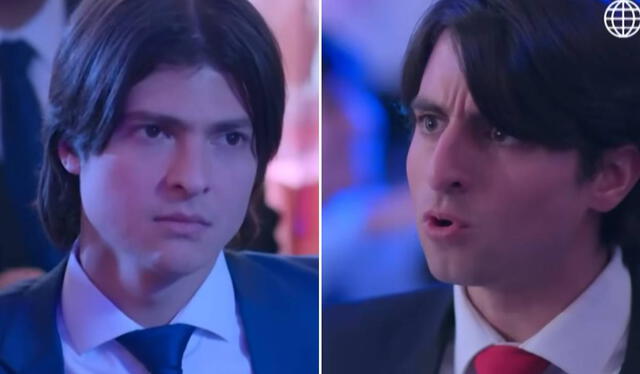  En ‘Tu nombre y el mío’, Deyvis y Javier se disputan el puesto de cantante en el Grupo Néctar y el amor de Hellen. Foto: composición LR/América TV    