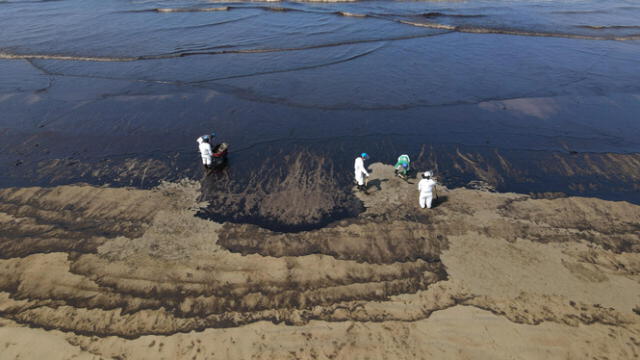 Imágenes referenciales de derrame de petróleo en Perú. Foto: France 24   