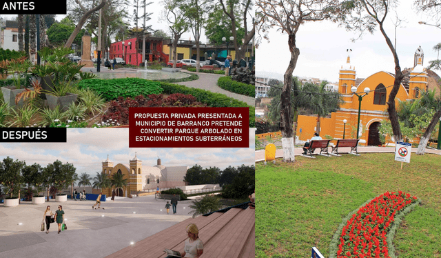 El colectivo Peruanos de a pie rechazó la posible construcción de estacionamientos subterráneos. Foto: composición LR   