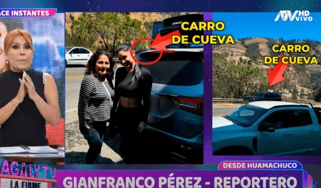  Christian Cueva y Pamela Franco se muestran juntos en Huamachuco. Foto: Captura ATV   