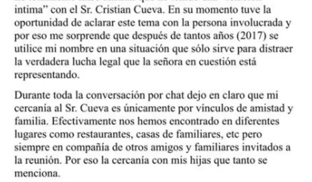  Melissa Klug manda comunicado tras ser acusada de infiel con Cueva. Foto: Instagram   