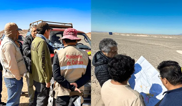  Trabajos de saneamiento para la futura construcción del aeropuerto de Nasca. Foto: composición LR/Municipalidad de Nasca   