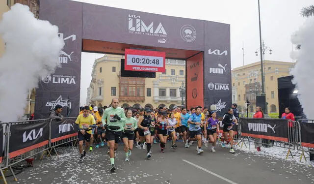 La 115° edición de la Kia Media Maratón de Lima &amp; 10K Powered by Puma, que se realiza este domingo 25 de agosto en el Centro de Lima, congrega a más de 17,000 corredores. Foto: Municipalidad de Lima   