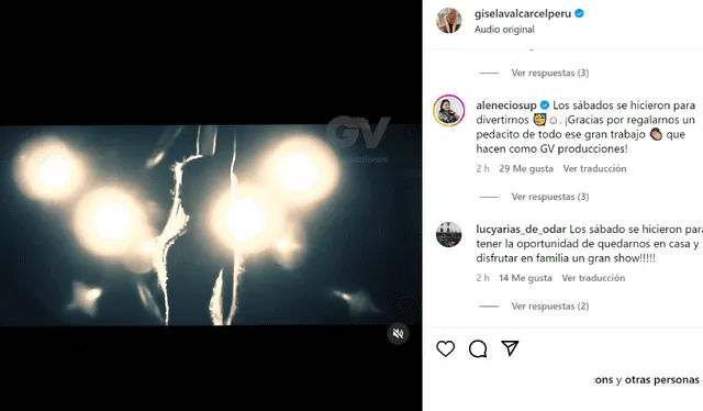 Comentarios sobre el posible regreso de Gisela. Foto: captura Instagram/Giselavalcarcel   