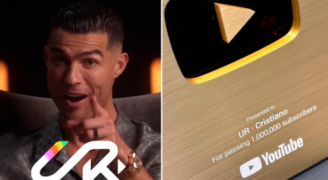 Cristiano Ronaldo creó canal y en horas recibió placa de oro. Foto: composición Líbero    