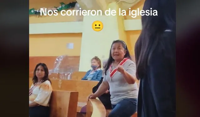 Feligreses salieron en defensa de sacerdote. Foto: TikTok    