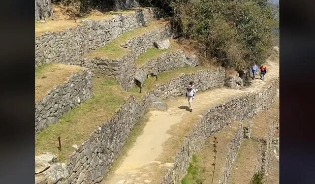 Ruta para llegar a la plataforma alta. Foto: TikTok    