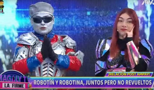  La relación entre Robotín y Robotina llegó a su final tras una presunta infidelidad de él. Foto: captura    