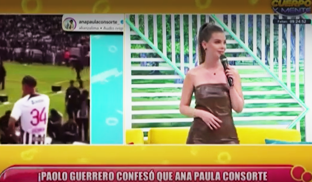 Brunella Horna reacciona a comentario de Giselo. Foto: captura/América TV   