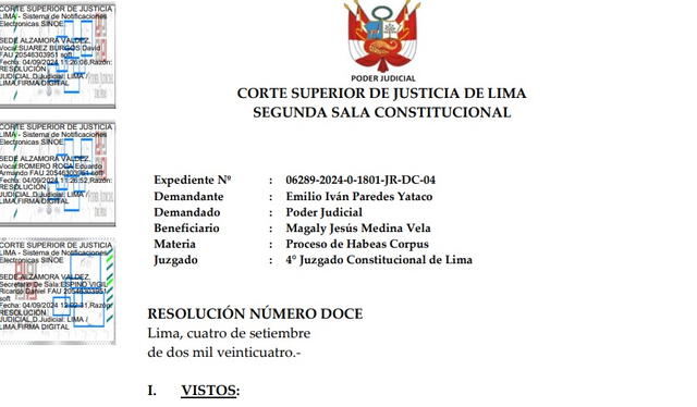 Sentencia que rechaza habeas corpus de Magaly Medina   