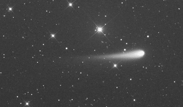 Cometa C/2023 A3 visto desde el valle del río Hurtado, en Chile. Foto: Taras Prystavski    