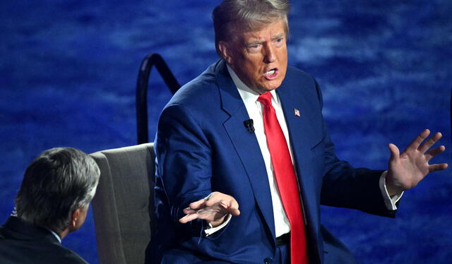  Donald Trump se muestra confiado con la victoria y está listo para el primer debate contra Kamala Harris. Foto: AFP<br>    