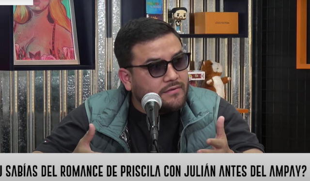  John Tirado habló sobre sus conversaciones privadas con Priscila Mateo. Foto: Captura/Puro Floro    