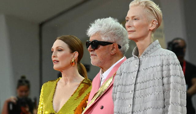  ‘La habitación de al lado’ cuenta en su reparto con actrices de la talla de Julianne Moore y Tilda Swinton. Foto: AFP    