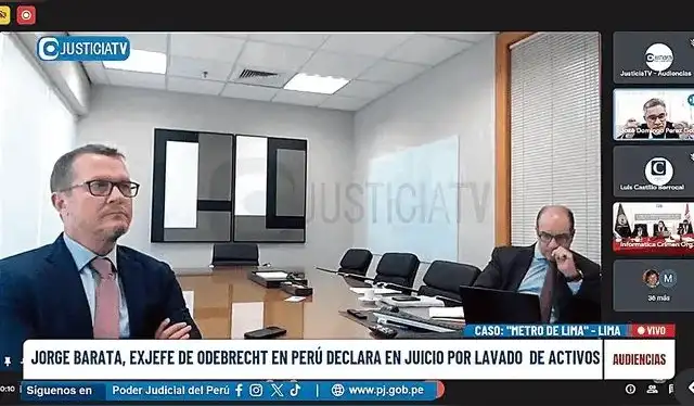 La declaración de Jorge Barata en el caso Metro de Lima será escuchada en el juicio del caso Cócteles   