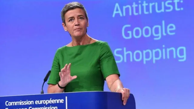  Jefa antimonopolio, Margrethe Vestager, ofrece una conferencia de prensa después de la decisión del tribunal superior de Europa. Foto: El Español   