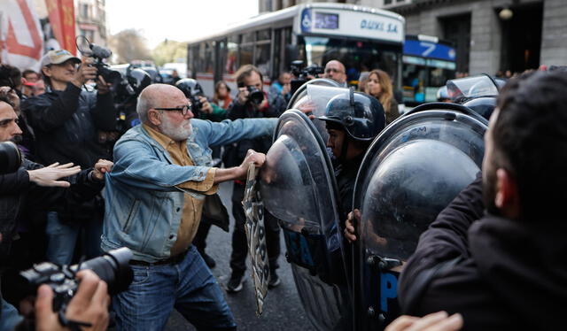 Las protestas de los jubilados. Foto: Media Networking   