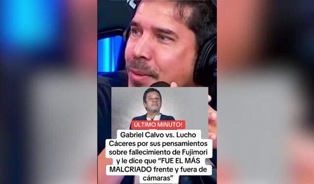 Gabriel Calvo responde a Lucho Cáceres. Foto: TikTok   