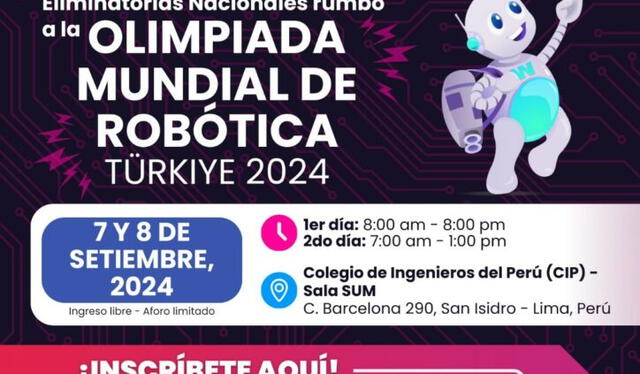  Olimpiada Mundial de Robótica. Foto: Colegio de Ingenieros del Perú.<br>   