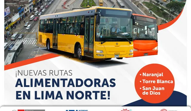 Rutas alimentadora en Lima Norte