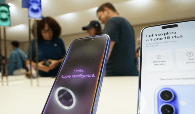  Los iPhone 16 están integrados con Apple Intelligence, la IA de la marca. Foto: AFP   