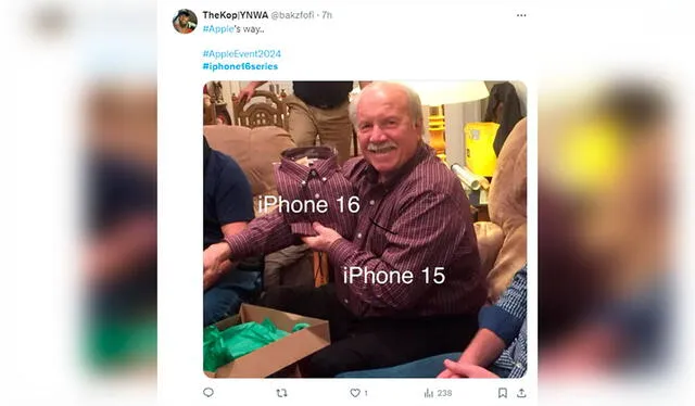 El lanzamiento del iPhone 16 generó una ola de divertidos memes que se hicieron virales en las redes sociales. Foto: composición LR/X   