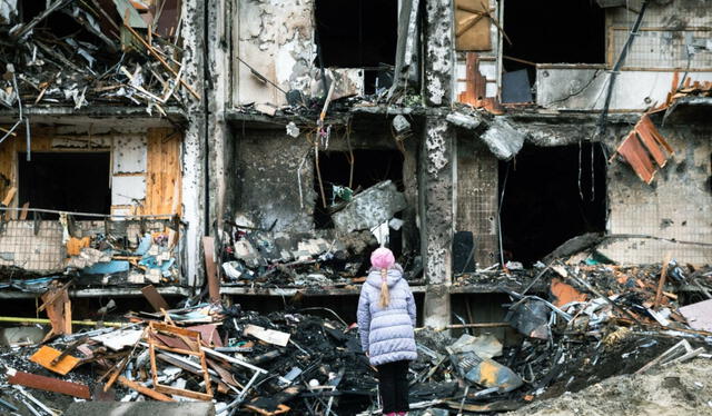  &nbsp;Edificio destruido en Kiev, Ucrania. Foto: Unicef   