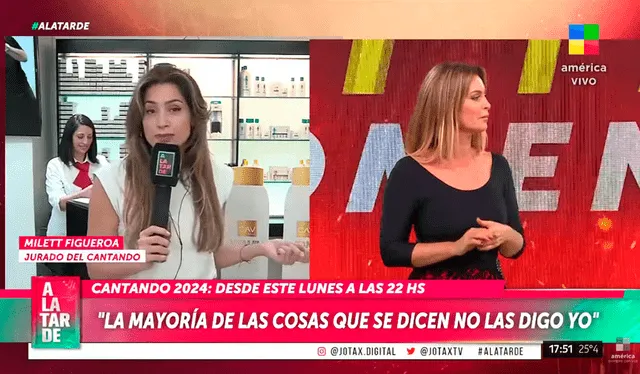 Milett Figueroa defiende su trayectoria: "Tengo algo de experiencia en escenarios". Foto: América TV Argentina   