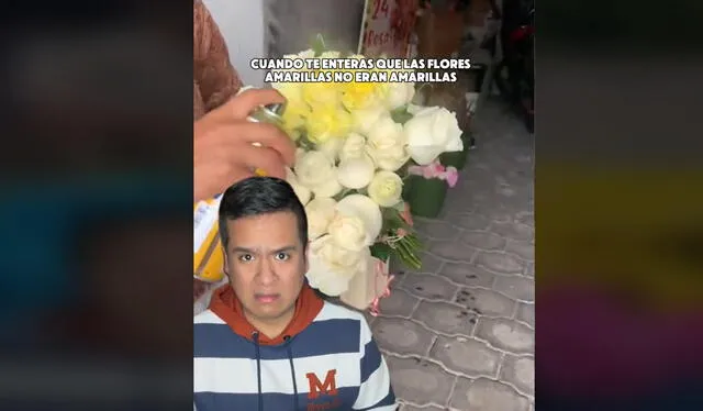 Usuarios comentaron que flores amarillas pintadas suelen un desprender un olor desagradable. Foto: TikTok    