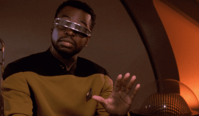  Geordi La Forge es un personaje de Star Trek, convertido en referente dentro del género de ciencia ficción en cuanto a representación de personas con discapacidades tecnológicamente asistidas. Foto: difusión   