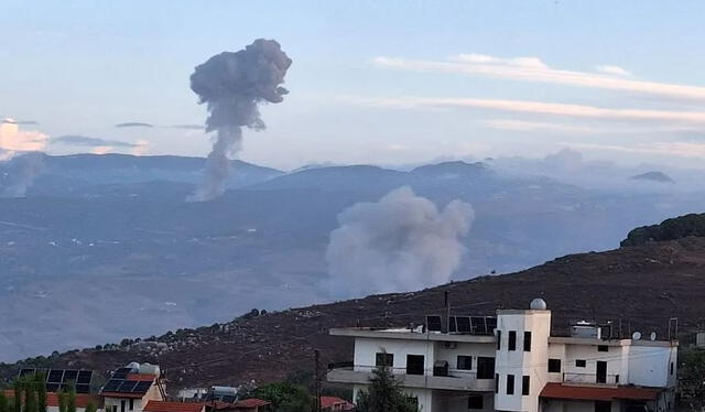 Israel está realizando nuevos ataques aéreos en el sur del Líbano, dijo el ejército israelí en un comunicado este lunes. Foto: EFE   