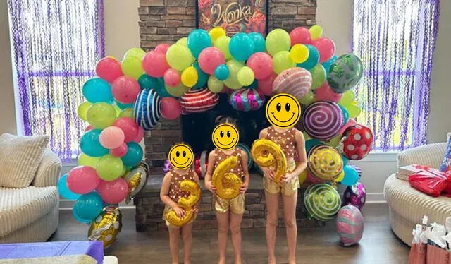 Mia, Giuliana y Sophia Lammert celebrando sus cumpleaños. Foto: The Family Lammert/ Instagram    