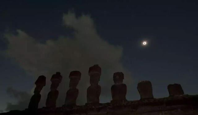 La isla de Rapa Nui será uno de los lugares donde se apreciará mejor el eclipse anular. Foto: EFE   