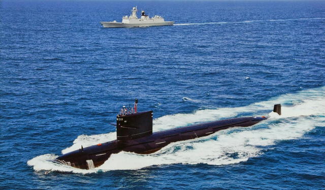 Submarino en China. Foto: X   